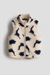 H&m Patterned Teddy Gilet In Multi