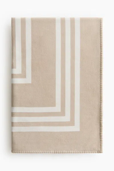 H&m Patterned Throw In Beige