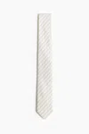 H&m Patterned Tie In Cream/striped