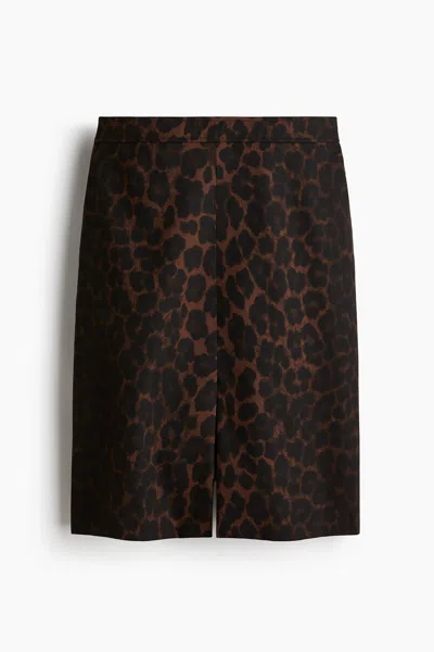 H&m Pencil Skirt In Brown