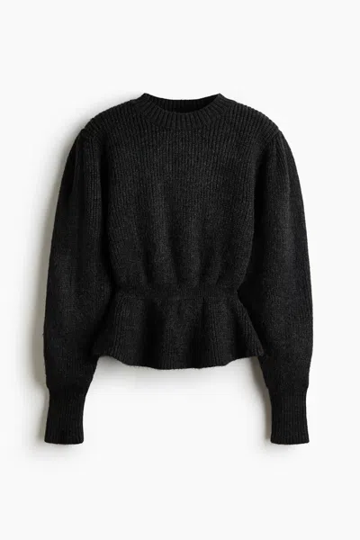 H&m Peplum Sweater In Blue