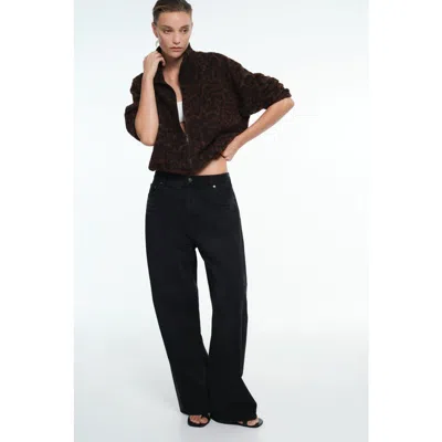 H&m Pile Jacket In Animal Print