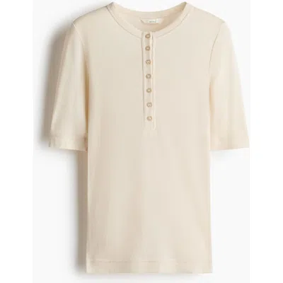 H&m Pima Cotton Top In Brown