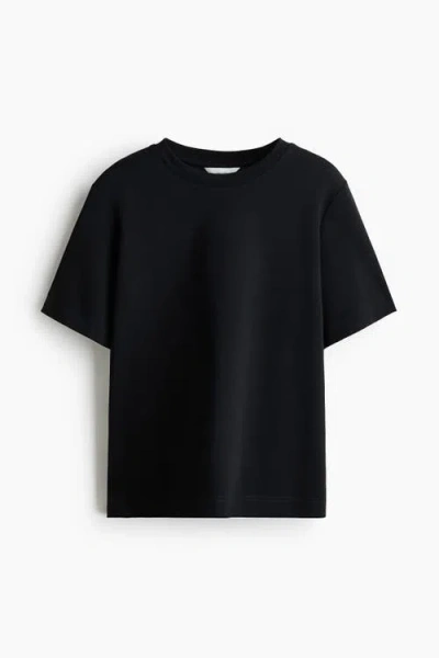 H&m Pima Cotton T-shirt In Black