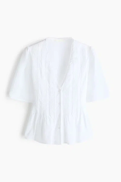 H&m Pintucked Blouse In Animal Print