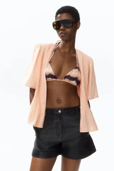 H&m Pintucked Blouse In Pink