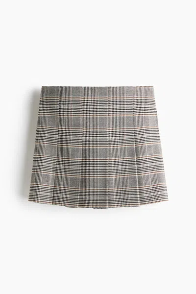 H&m Pleated Skirt In Gray