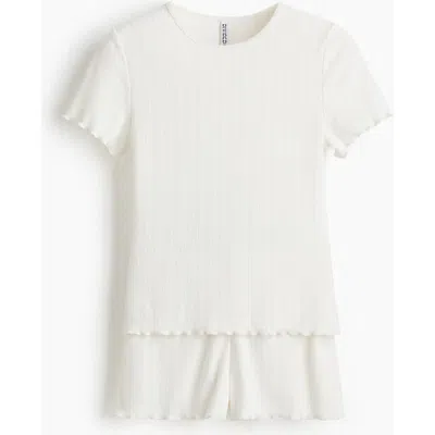 H&m Pointelle Pyjamas In White