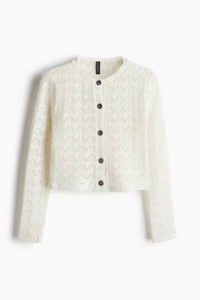 H&m Pointelle-knit Cardigan In Multi