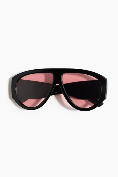 H&m Polarized Sunglasses In Black/peach Pink