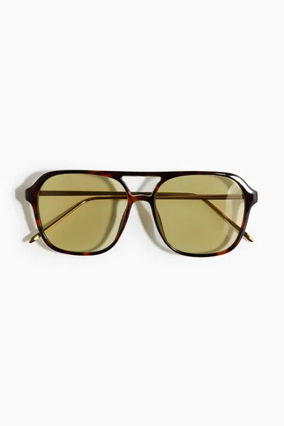 H&m Polarized Sunglasses In Brown/tortoiseshell Pattern