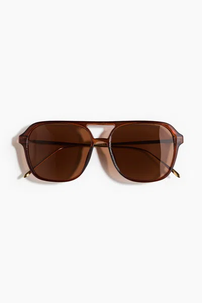 H&m Polarized Sunglasses In Dark Brown