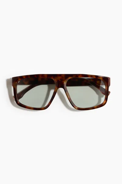 H&m Polarized Visor Sunglasses In Brown/tortoiseshell Pattern