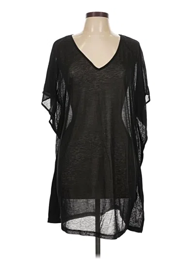 Pre-owned H&m Poncho In Black