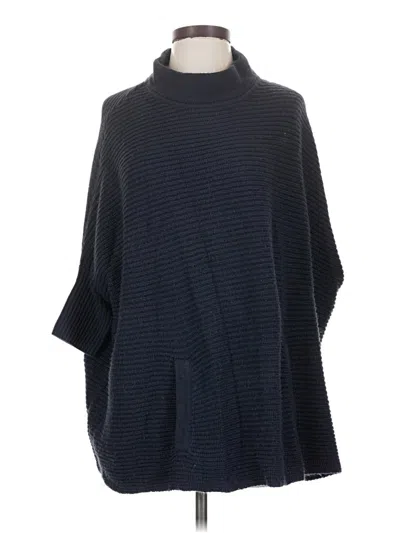 Pre-owned H&m Poncho In Blue