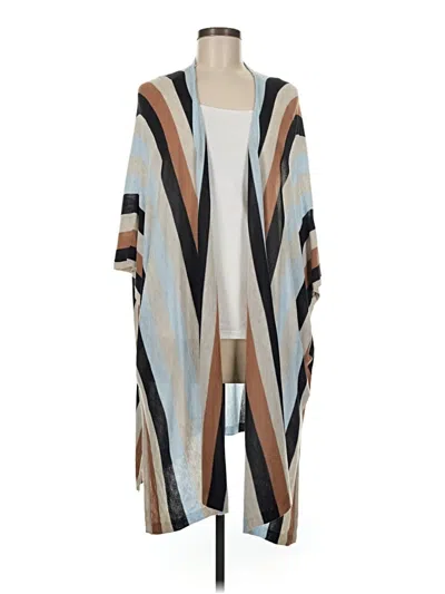 Pre-owned H&m Poncho In Brown