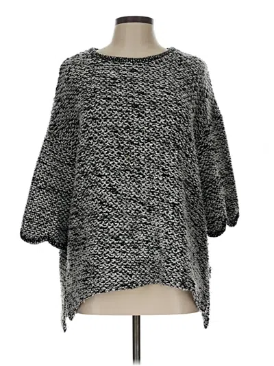 Pre-owned H&m Poncho In Gray