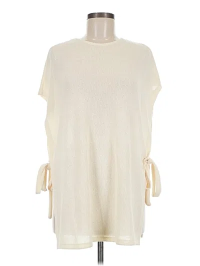 Pre-owned H&m Poncho In Ivory