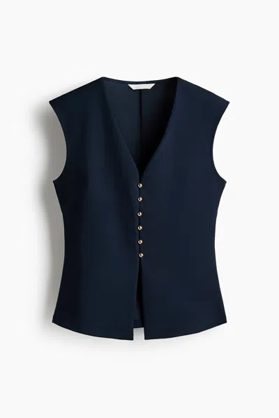 H&m Ponte Di Roma Waistcoat In Blue
