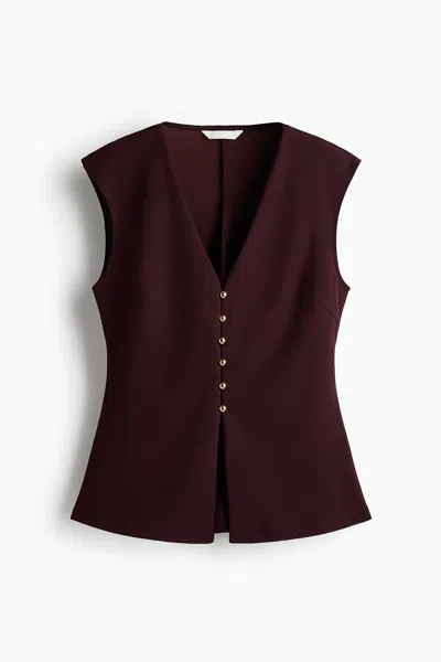 H&m Ponte Di Roma Waistcoat In Brown