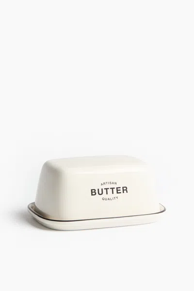 H&m Porcelain Butter Dish In Multi