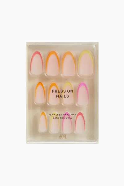 H&m Press-on Nails In Fruity French Tip