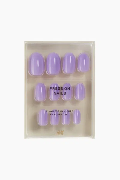 H&m Press-on Nails In Violet Whisper