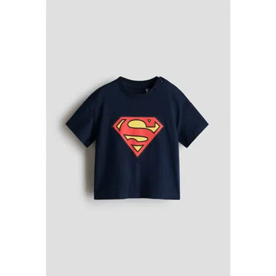 H&m Babies'  Printed Cotton T-shirt In Black