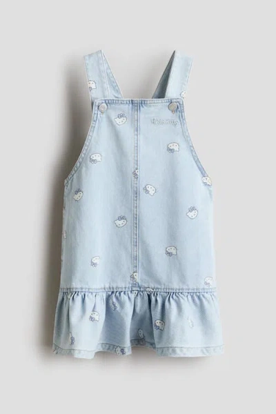 H&m Kids'  Printed Dungaree Dress In Blue
