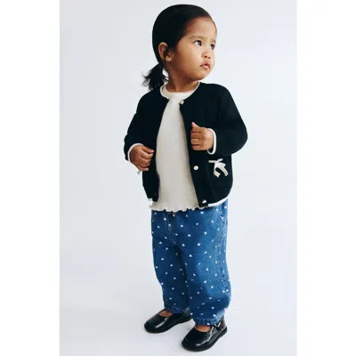 H&m Babies'  Printed Paper-bag Jeans In Blue