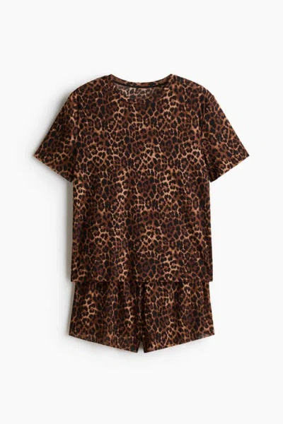 H&m Printed Pyjamas In Brown