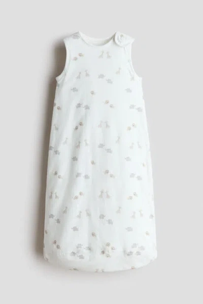 H&m Babies'  Printed Sleep Bag In White