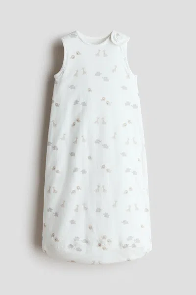 H&m Babies' Printed Sleep Bag In White/animals