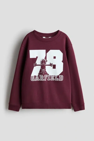 H&m Kids'  Printed Sweatshirt In Red