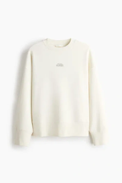 H&m Printed Sweatshirt In Neutral