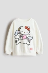 H&m Kids'  Printed Sweatshirt In White