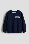 H&m Kids'  Printed Sweatshirt In Blue