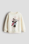 H&m Printed Sweatshirt In White