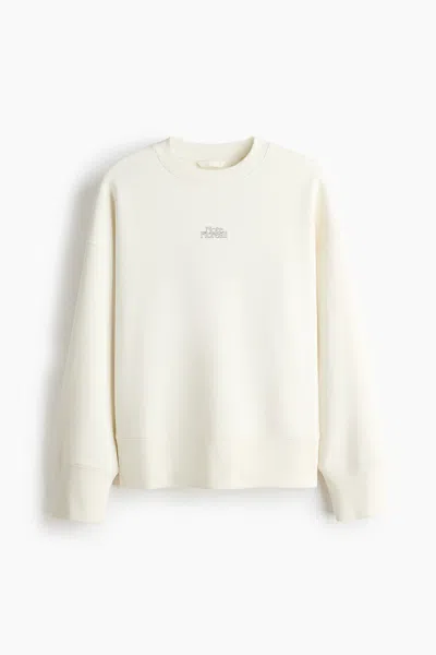 H&m Printed Sweatshirt In White