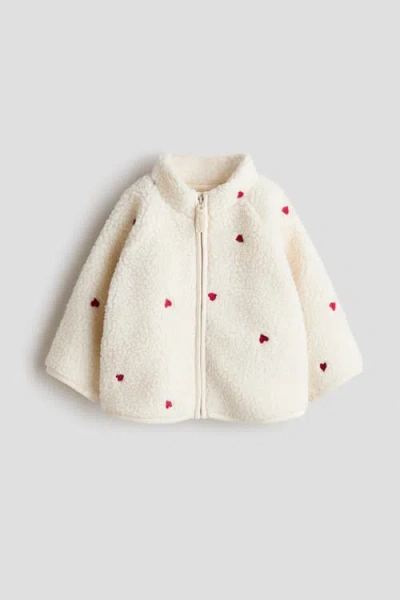 H&m Babies'  Printed Teddy Fleece Jacket In Multi
