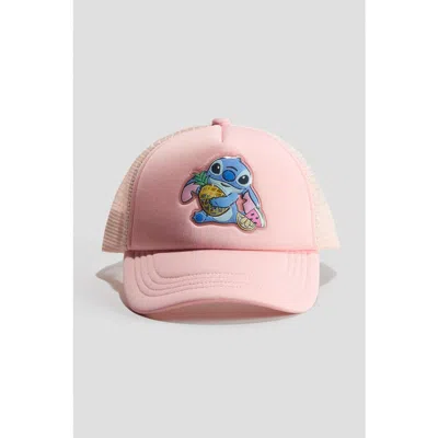H&m Kids'  Printed Trucker Cap In Pink