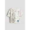 H&m Kids'  Printed T-shirt In White