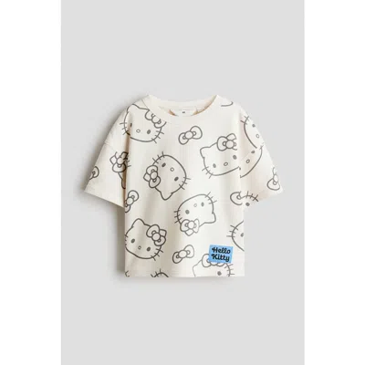 H&m Kids'  Printed T-shirt In White