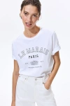 H&m Printed T-shirt In White