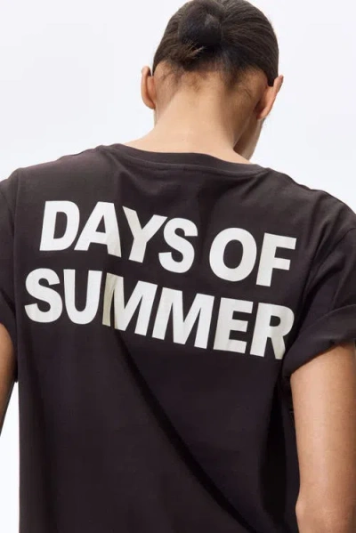 H&m Printed T-shirt In Black