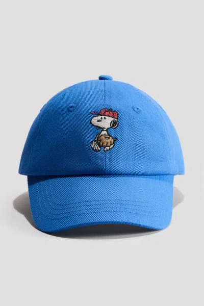 H&m Kids'  Printed Twill Cap In Blue