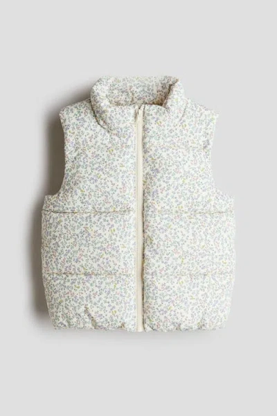 H&m Kids'  Puffer Gilet In White