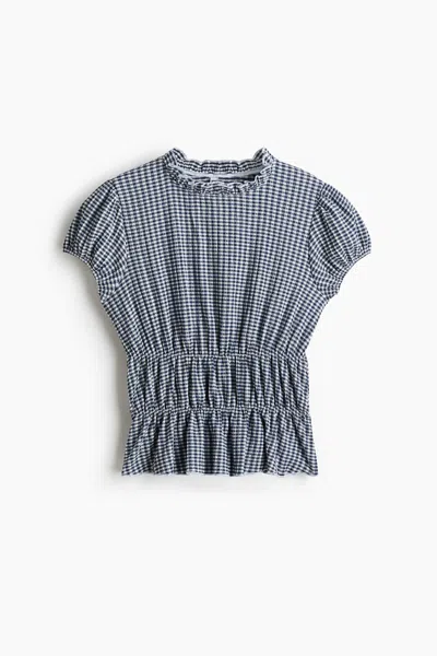 H&m Puff-sleeved Blouse In Yellow