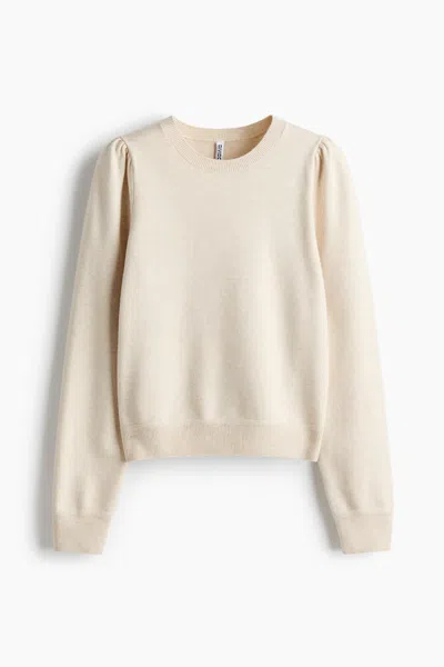 H&m Puff-sleeved Sweater In Multi