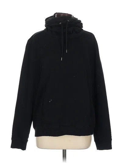 Pre-owned H&m Pullover Hoodie In Black